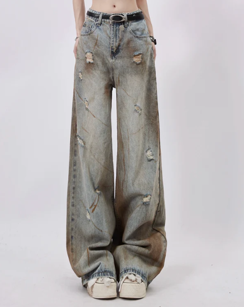 custom women's American Casual Damaged Denim Pants/china jeans factory Damaged Denim Pants – Custom Denim Pants Wholesale custom denim pants,wholesale denim jeans,custom denim jeans