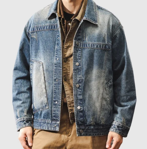 custom men's Washed denim jacket/jeans factory/bespoke denim jacket Washed Denim Jacket – Custom Denim Jacket Wholesale custom denim jackets,denim manufacturer,wholesale denim jackets