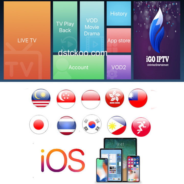 Igo Iptv Subscription For Ios Ipad Iphone 1000 Live Tv Southeast Astro Malaysia Singapore Indonesia South Korea Taiwan Hong Kong Taiwan Philippines Channels