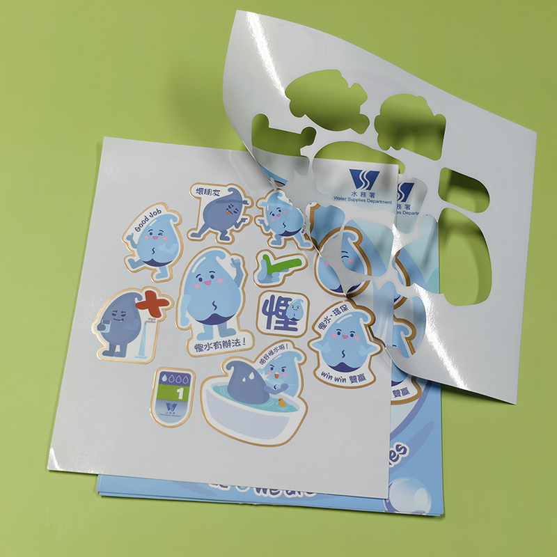 Waterproof Anime Cartoon Pvc Paper Transparent Kiss Cut Vinyl Sticker Sheet Custom Printing Die Cut Sticker Sheet