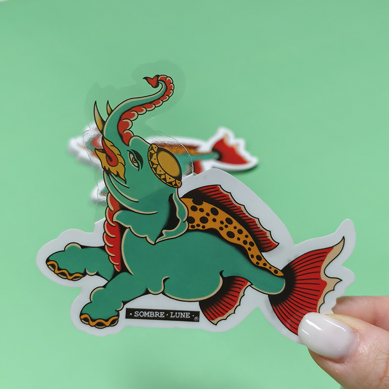Custom Waterproof Adhesive Transparent Stickers Print Clear Gold Foil Logo Packaging Sticker Clear Vinyl Stickers