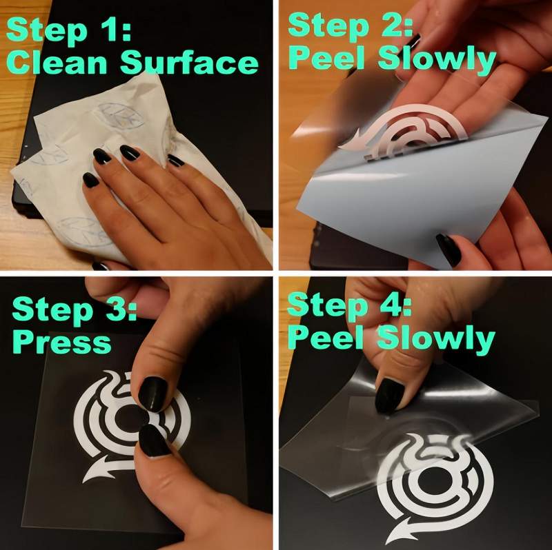 Custom Logo PVC Lettering Transfer Decals Waterproof Bumper Window Vinyl Stickers