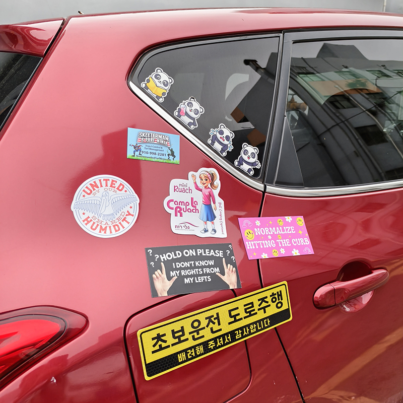 Custom Body Bumper Magnet Reflective Decal Safety Signs Student Driver Magnetic Car Stickers