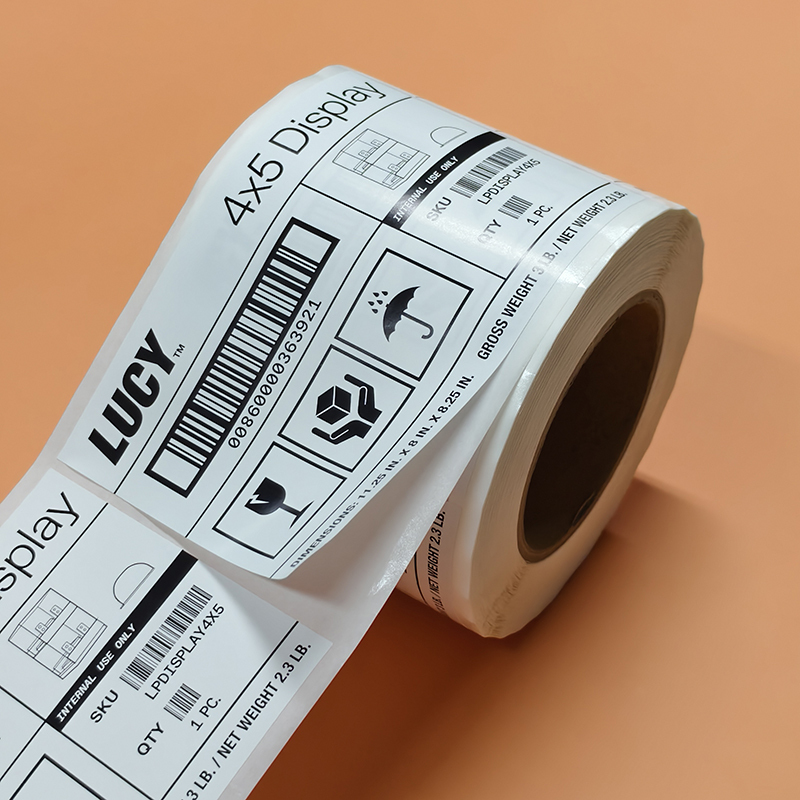 Customizable Waterproof Vinyl Label Waterproof Personalized Self-adhesive Packaging Label Roll Logo Packaging Labels