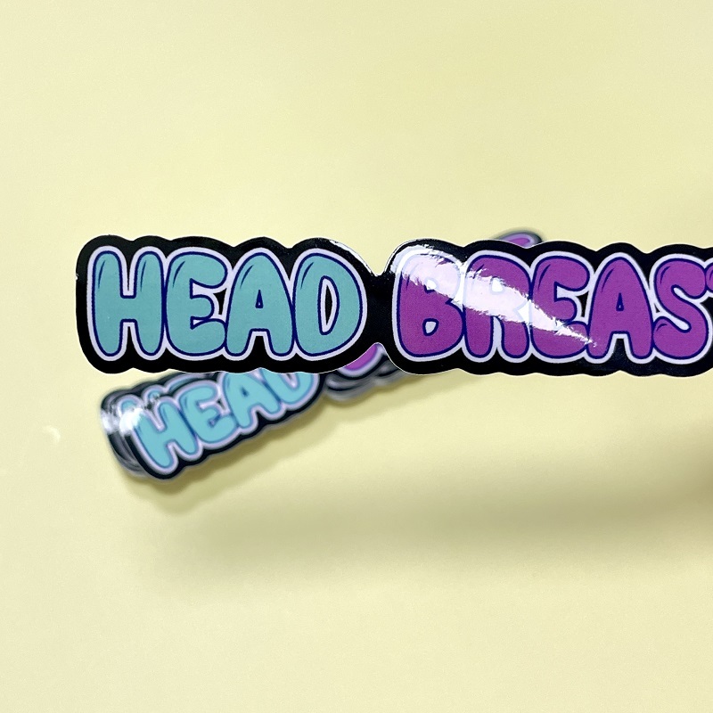 Custom High Quality Shiny Die Cut Logo Sticker Waterproof Vinyl Paper Printing Packaging Label HD Printing Adhesive Feature