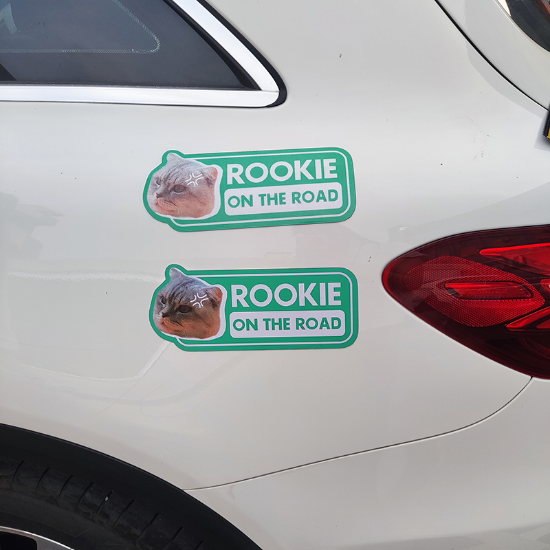 Wholesale Reusable Customized Logo Die Cut Magnetic Car Signs Car Magnet Sticker Bumper Magnetic Decals