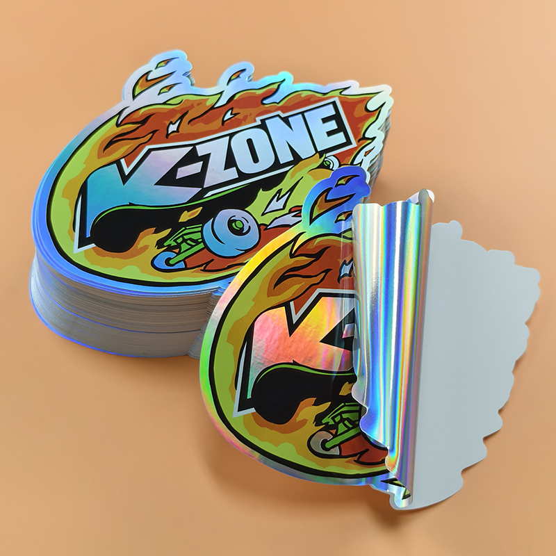 Hot-selling Waterproof Rainbow Laser Reflective Glitter Sticker Die Cut Label Logo Custom Holographic Stickers