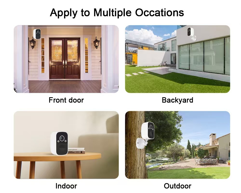 Battery - powered home safety camera Remote control by APP Alarm prompt mobile monitoring 4GWireless high-definition Full-color night vision camera(uluck T4)  