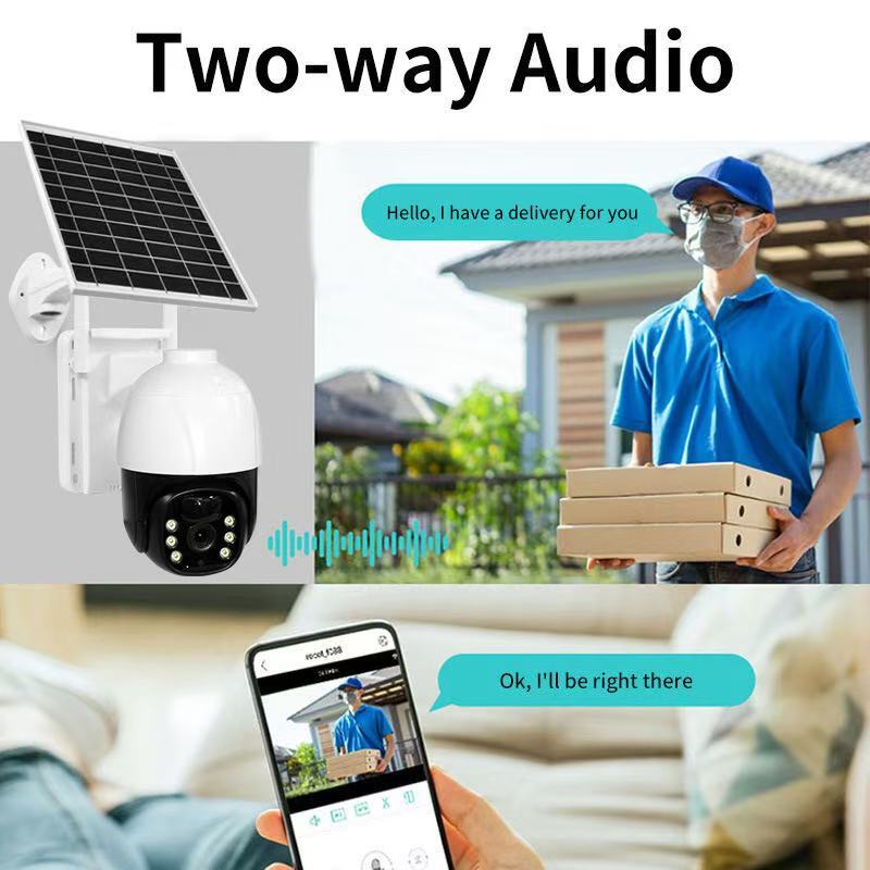V380 Outdoor Solar Camera No plug required  3MP High-Definition Mobile Remote Low-power Notework Monitoring  