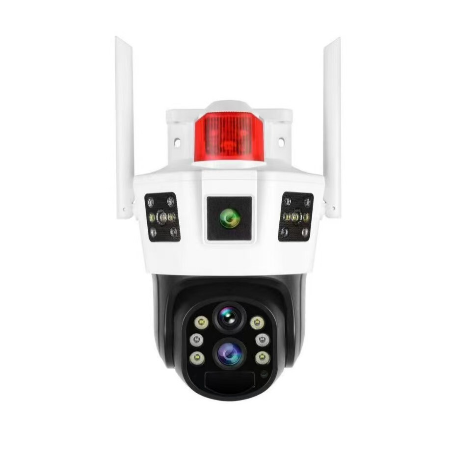V380 Solar-powered camera 4G/Wi-Fi Three-screen Gun and ball linkage Three-lenses 10X zoom Low-power battery monitor  