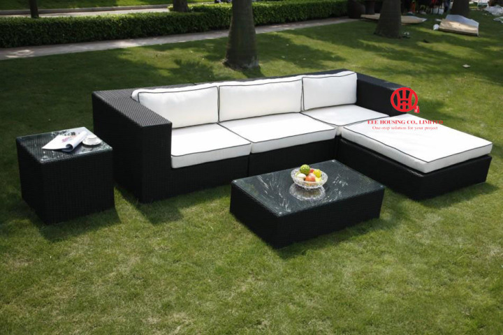 Outdoor Sectional Sofa With Back Cushion | Patio Furniture