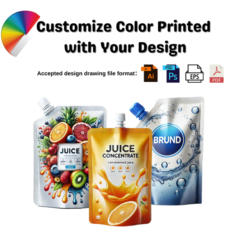 Spout Pouch & Stand Pouch Packaging: Sustainable, Lightweight & Customizable Liquid Bag spout pouch