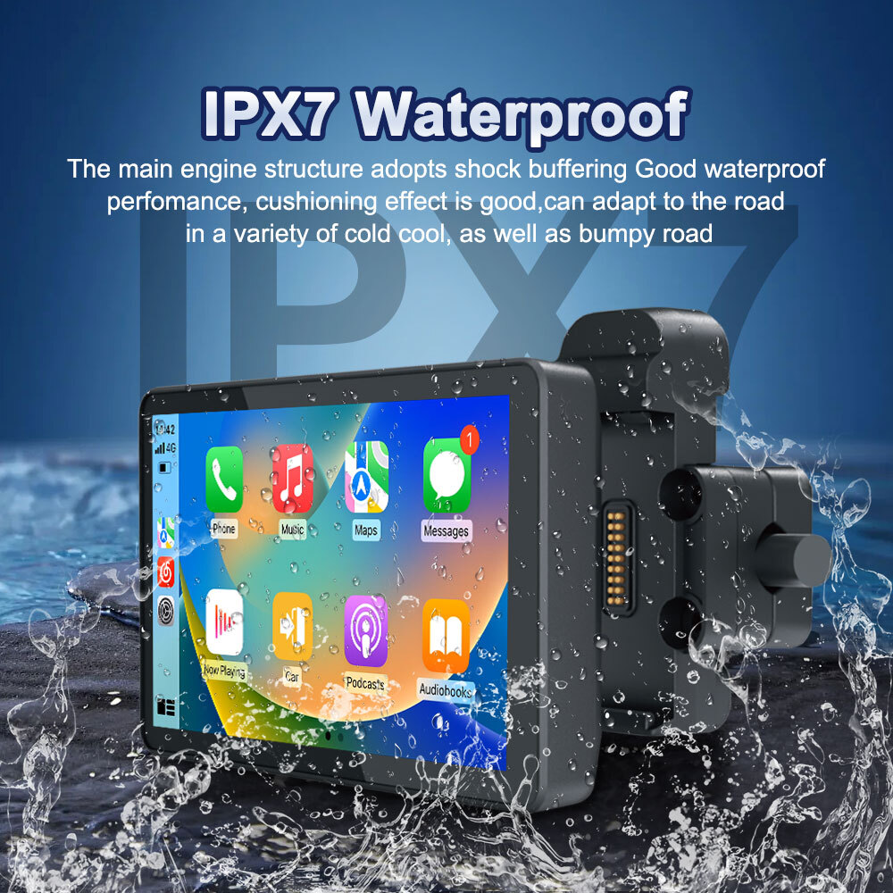 USB Touch Outdoor Waterproof Sunscreen External Portable CarPlay Android Auto GPS  Motorcycle Navigation for BMW R1200GS R1250GS