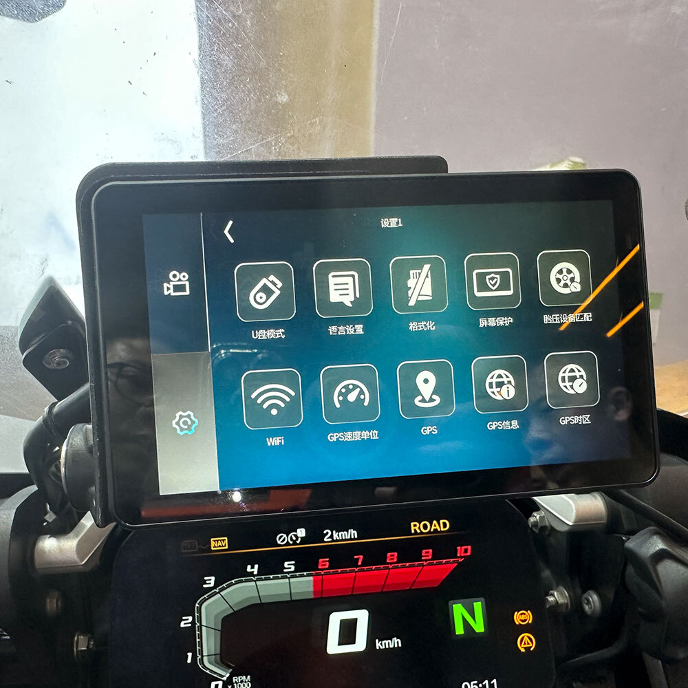USB Touch Outdoor Waterproof Sunscreen External Portable CarPlay Android Auto GPS  Motorcycle Navigation for BMW R1200GS R1250GS
