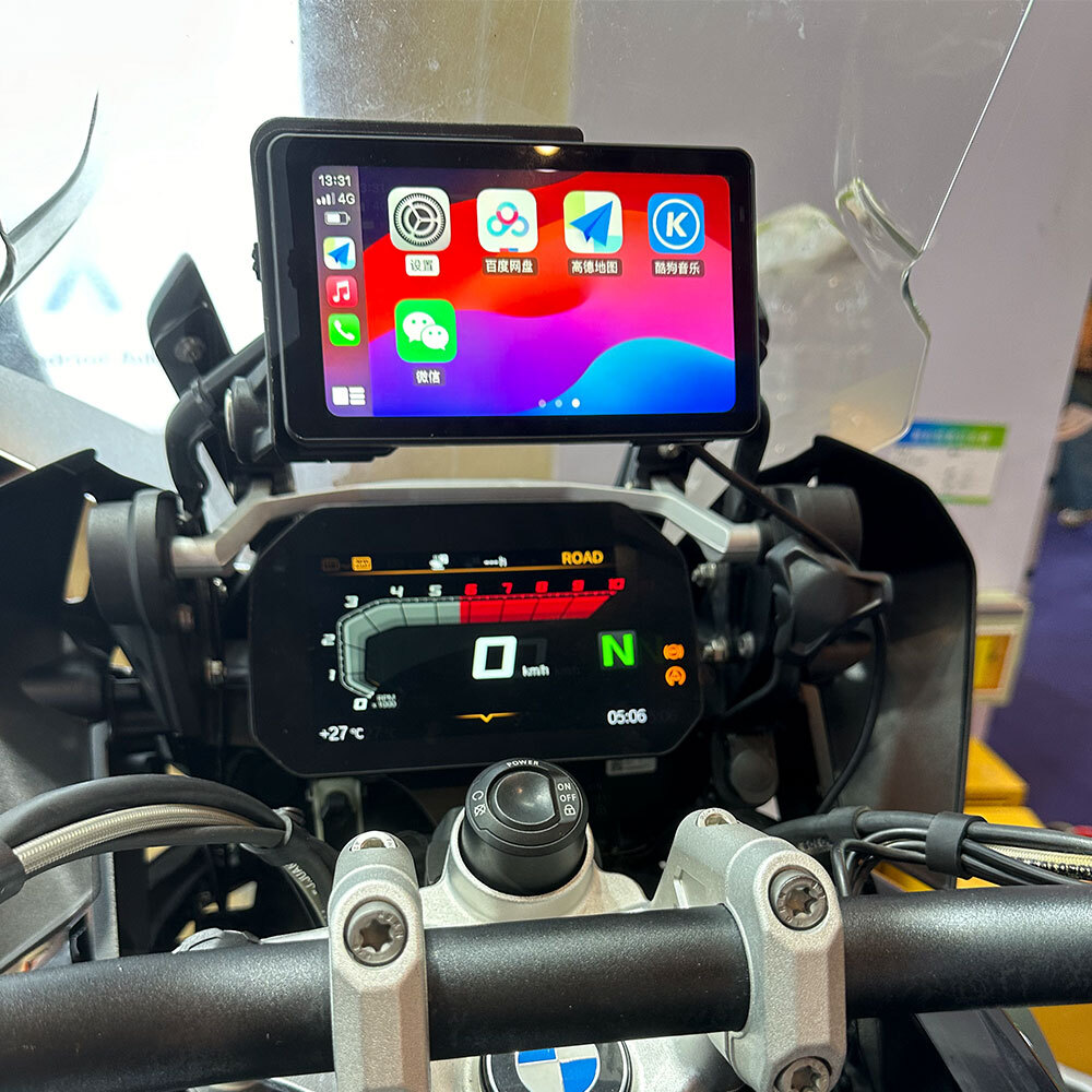 USB Touch Outdoor Waterproof Sunscreen External Portable CarPlay Android Auto GPS  Motorcycle Navigation for BMW R1200GS R1250GS