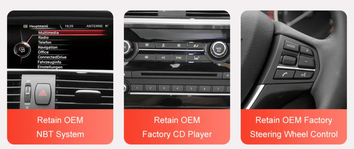 TOPNAVI Wireless Carplay Android Auto 10.25" Car Radio For BMW 1 2 Series F20 F21 F22 F23 with NBT System