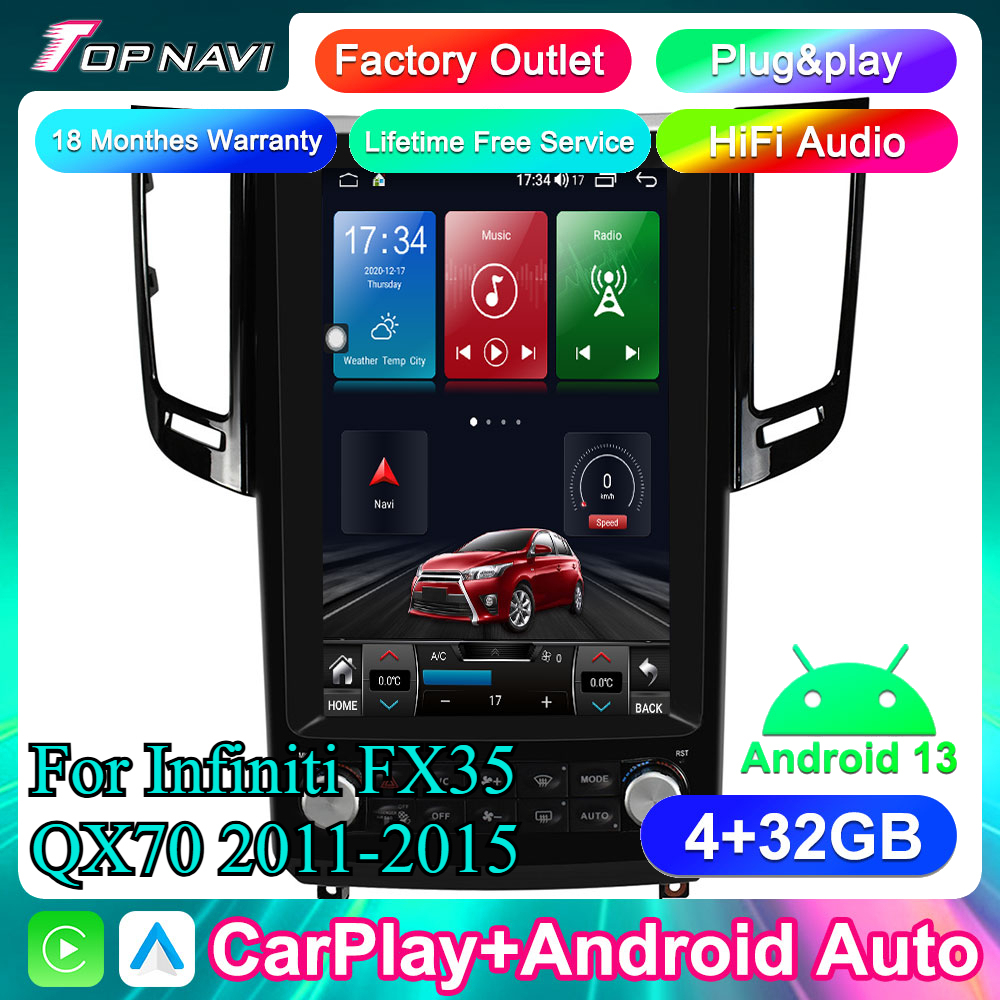 TOPNA For Infiniti multimedia player - Android 13 Wireless CarPlay