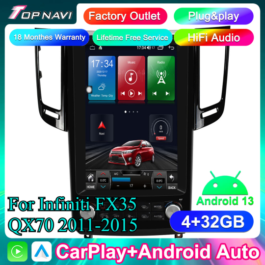 TOPNA For Infiniti multimedia player - Android 13 Wireless CarPlay