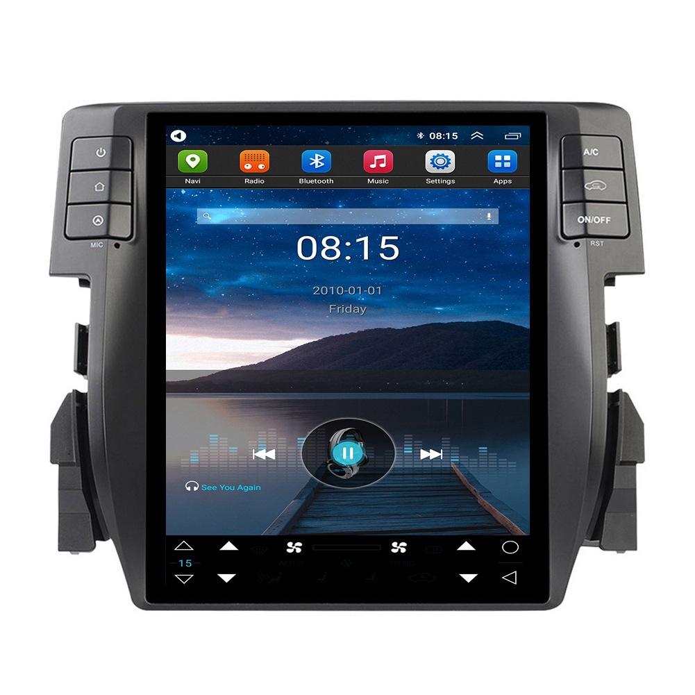 Car Cameras Android Electronics Radio for Honda Civic 2016 2017 2018 2019 2020 2021 2022 GPS Navigation Touch Car Vertical Screen Player