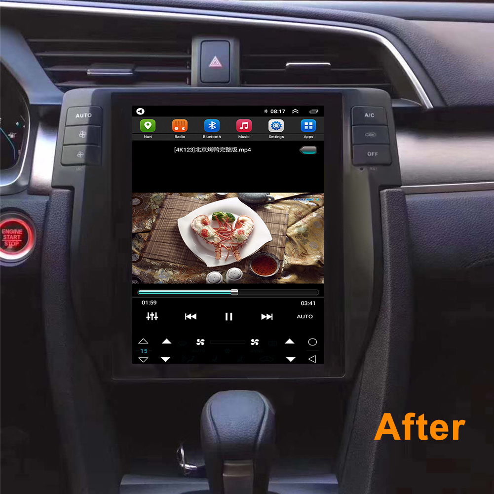 Car Cameras Android Electronics Radio for Honda Civic 2016 2017 2018 2019 2020 2021 2022 GPS Navigation Touch Car Vertical Screen Player