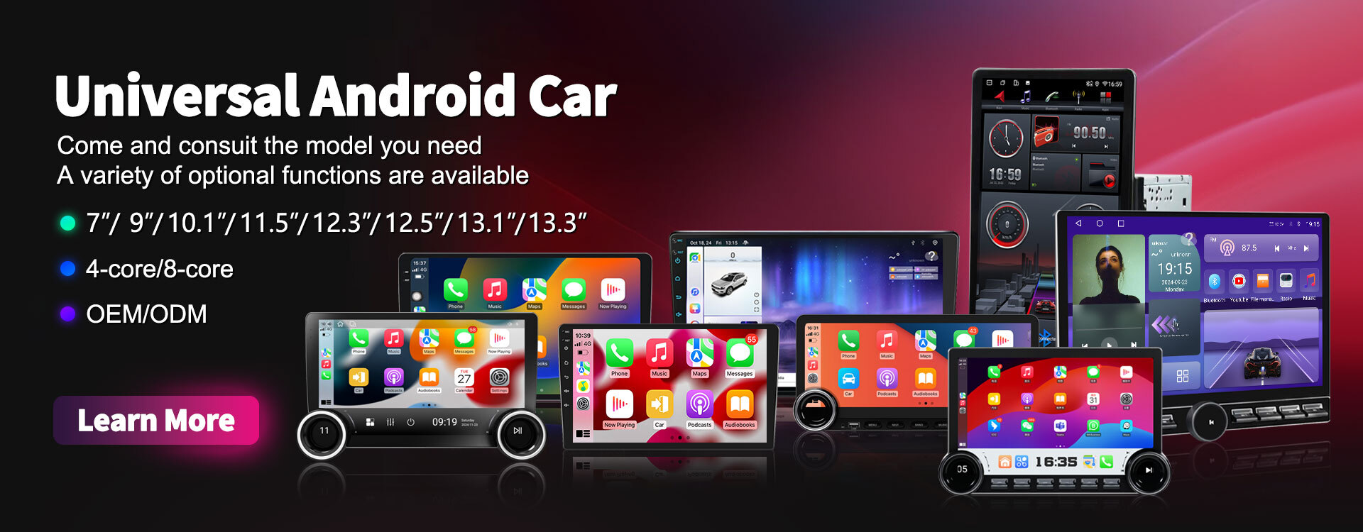 Universal Waterproof Ip67 6.25 Inch Hd Ips Screen Gps Navigation Wireless Android Auto Portable Motorcycle M9 Carplay Monitor