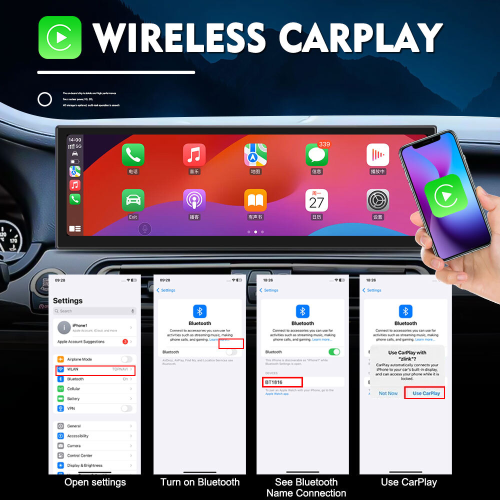 14.9inch 2.5k Touch Screen For BMW X5 X6 E70 E71 2007- 2013 Car Stereo Radio DSP Bluetooth Wireless Carplay Navigation