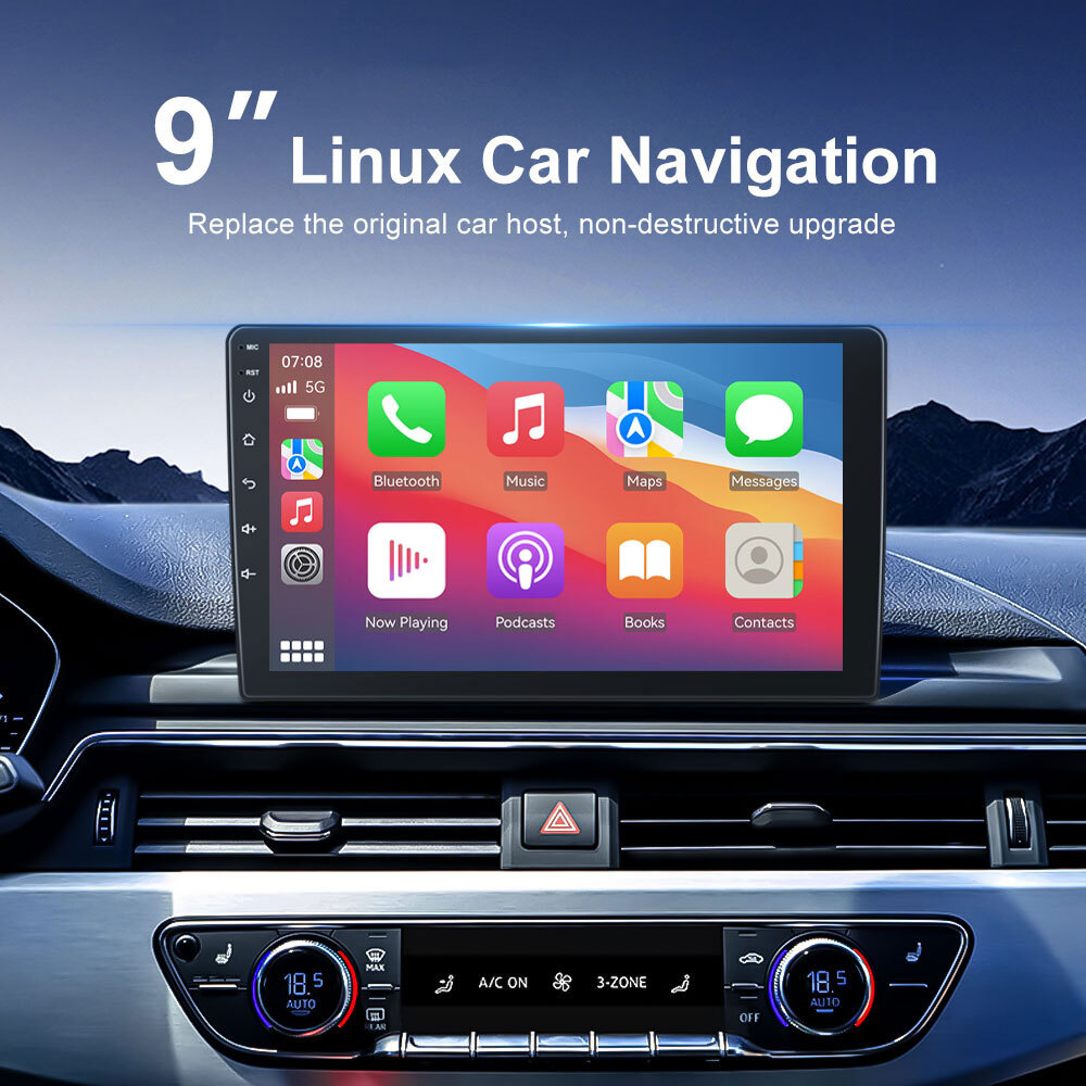 9 Inch OEM Car Radio Licensed Carplay Linux Universal Android Auto Car GPS Multimedia AVN Infotainment Radio Carplay Screen