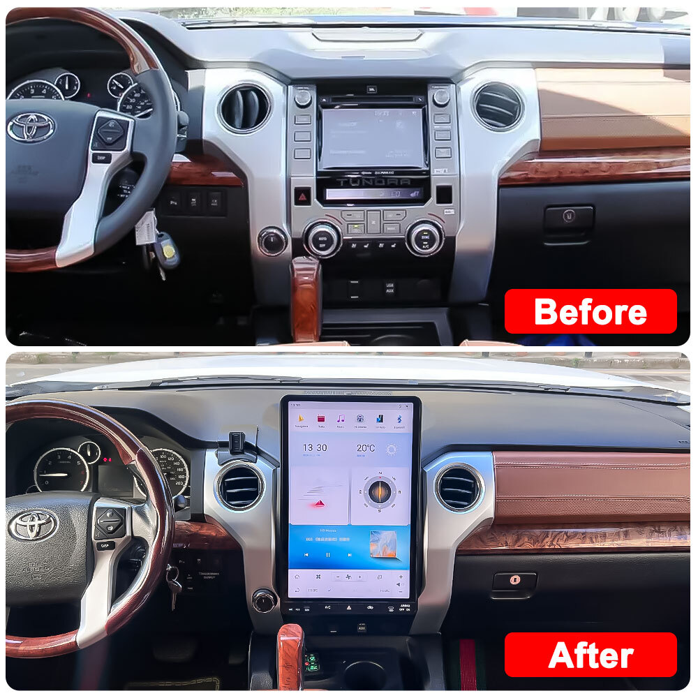 16.8inch Touch Screen Tundra 2015-2021 Qualcomm6125 Android System with Android Auto CarPlay Remote Control Stereo for DSP GPS