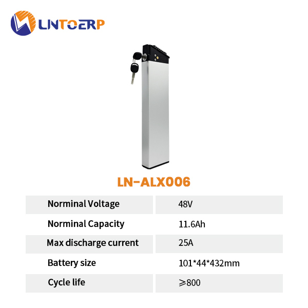 Batteria Hailong 48V 13Ah Per E-Bike – Lithium Ion 624Wh Per Motori 1000W 750W 500W, Dim. 365x110x90mm