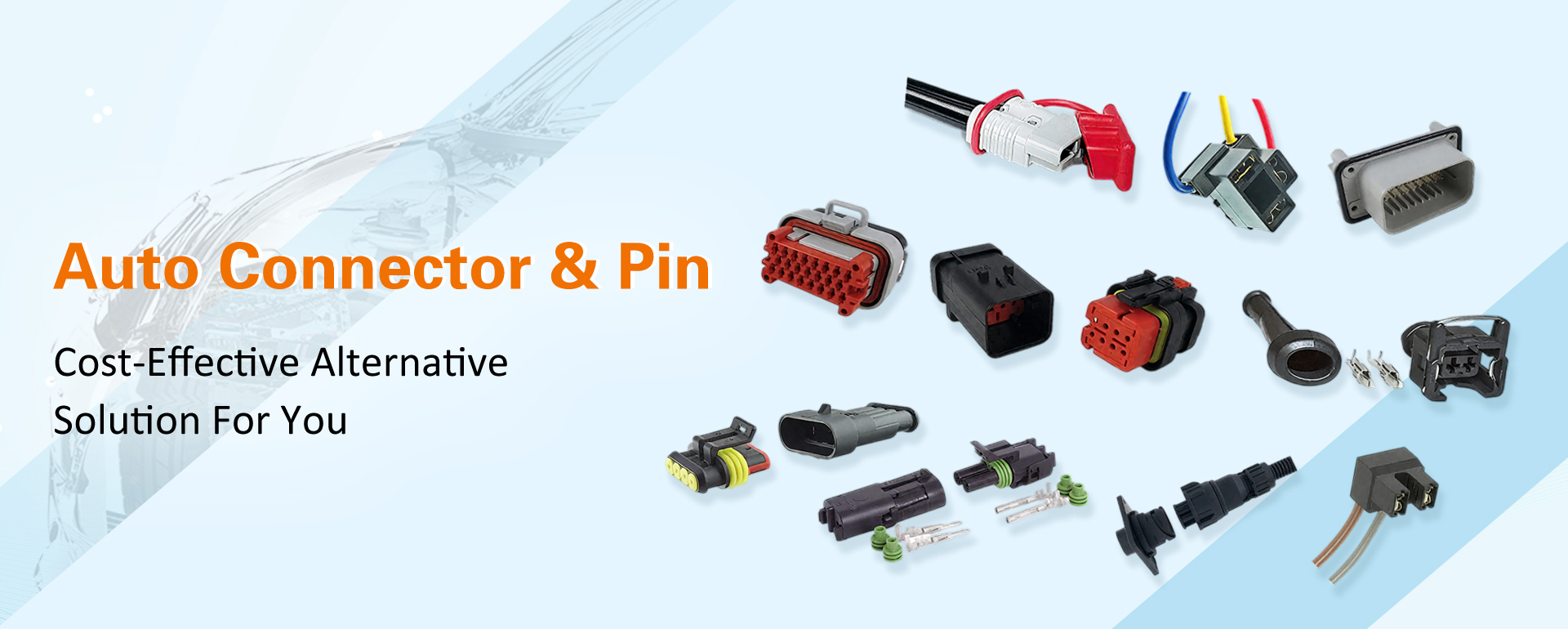 Original and alternative auto connectors and terminals