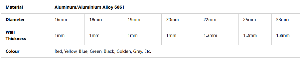  6061 Aluminum tent poles