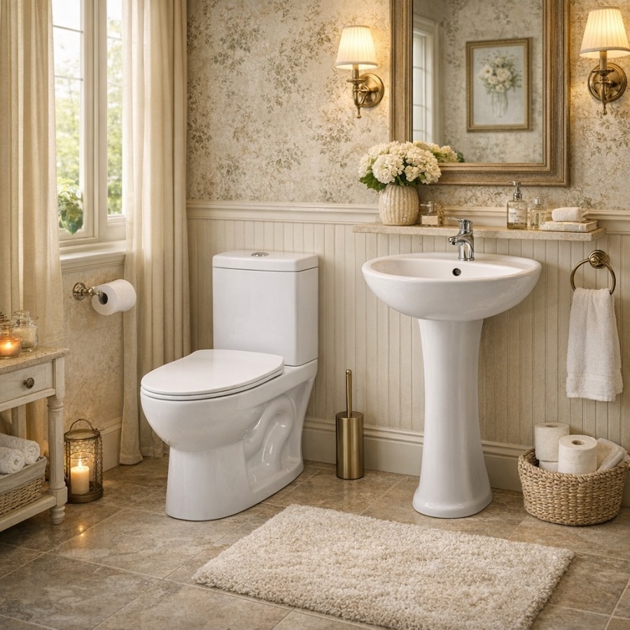 White Ceramic Pedestal Basins: A Classic and Space-Saving Solution for Modern Bathrooms