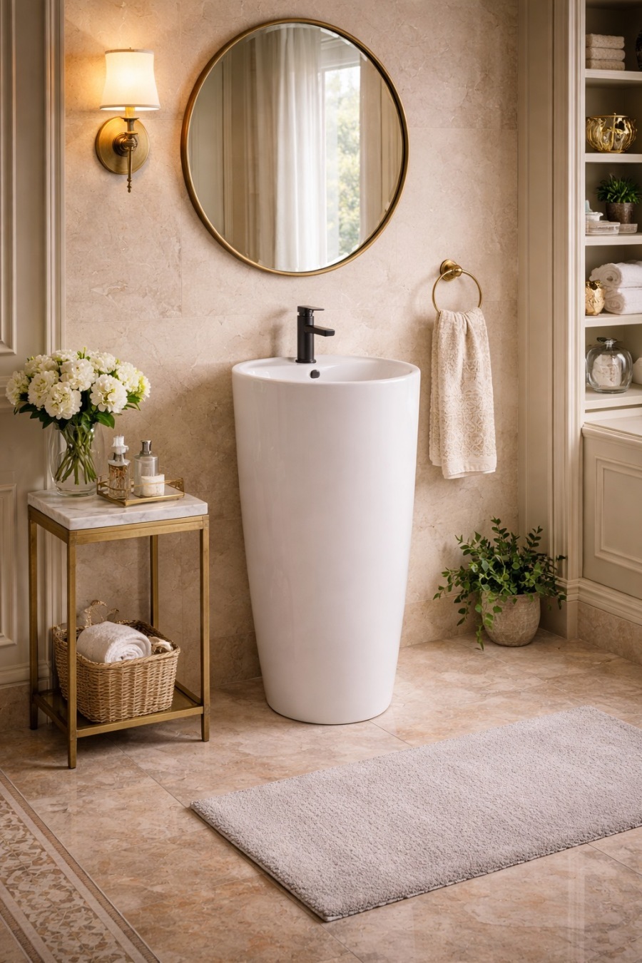 Modern Minimalist Pedestal Sinks: A Stylish and Functional Choice for Contemporary Bathrooms