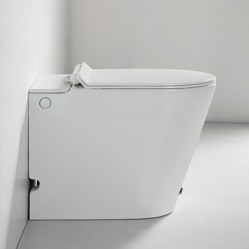 Modern Wall-Hung Rimless Smart Toilet - Compact Ceramic Design