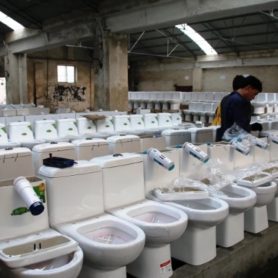 Wholesale Square Two Piece Toilet | Siphon Dual-Flush Ceramic WC | OEM S-trap/P-trap