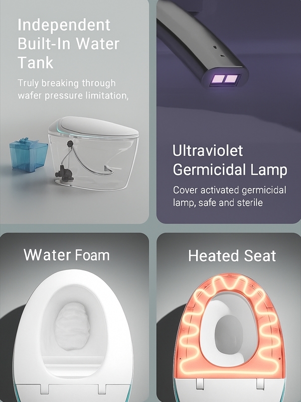 Egg-Shaped Smart Toilet with Heated Seat & UV Sterilizer | Factory Wholesale Price