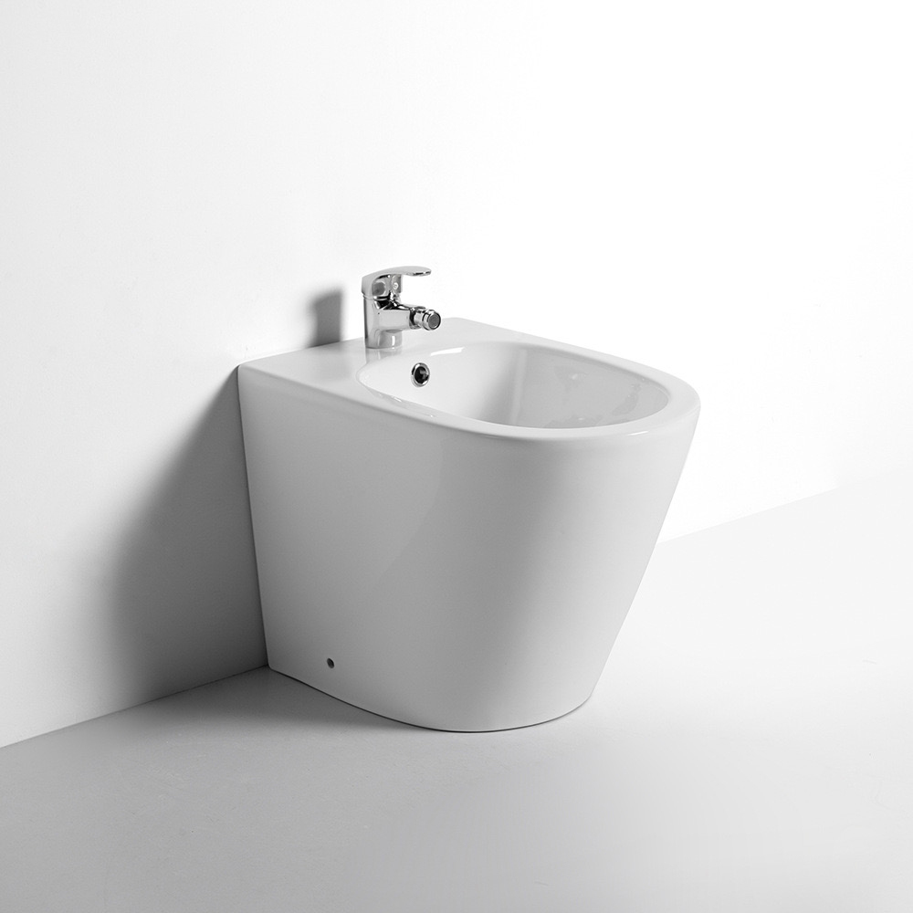 Cheapest Ceramic Floor Standing Toilet Bidet Round Floor Mounted Back to Wall Toilet Bidet Sets