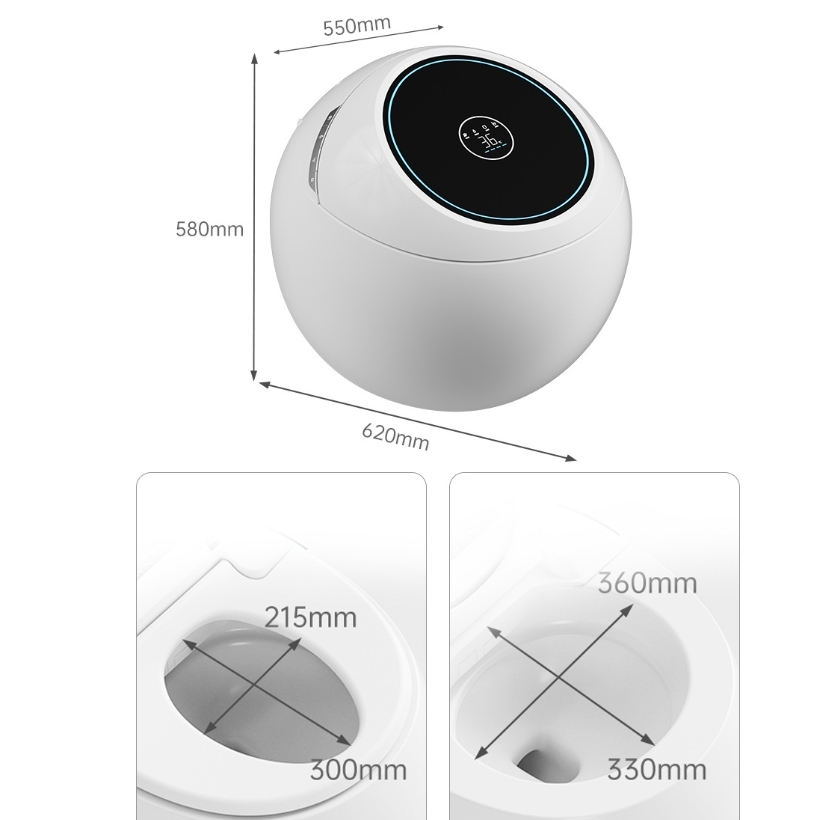 AiDi ABS Remote Control Smart Toilet One-Piece Siphonic Floor Drain | Modern Hygienic Solution for Homes & Hotels