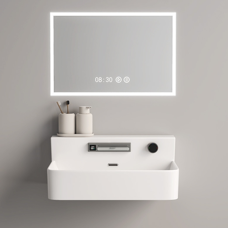 AiDi Modern Ceramic Countertop Basin | White One-Piece Sink with OEM Options for Hotels & Apartments