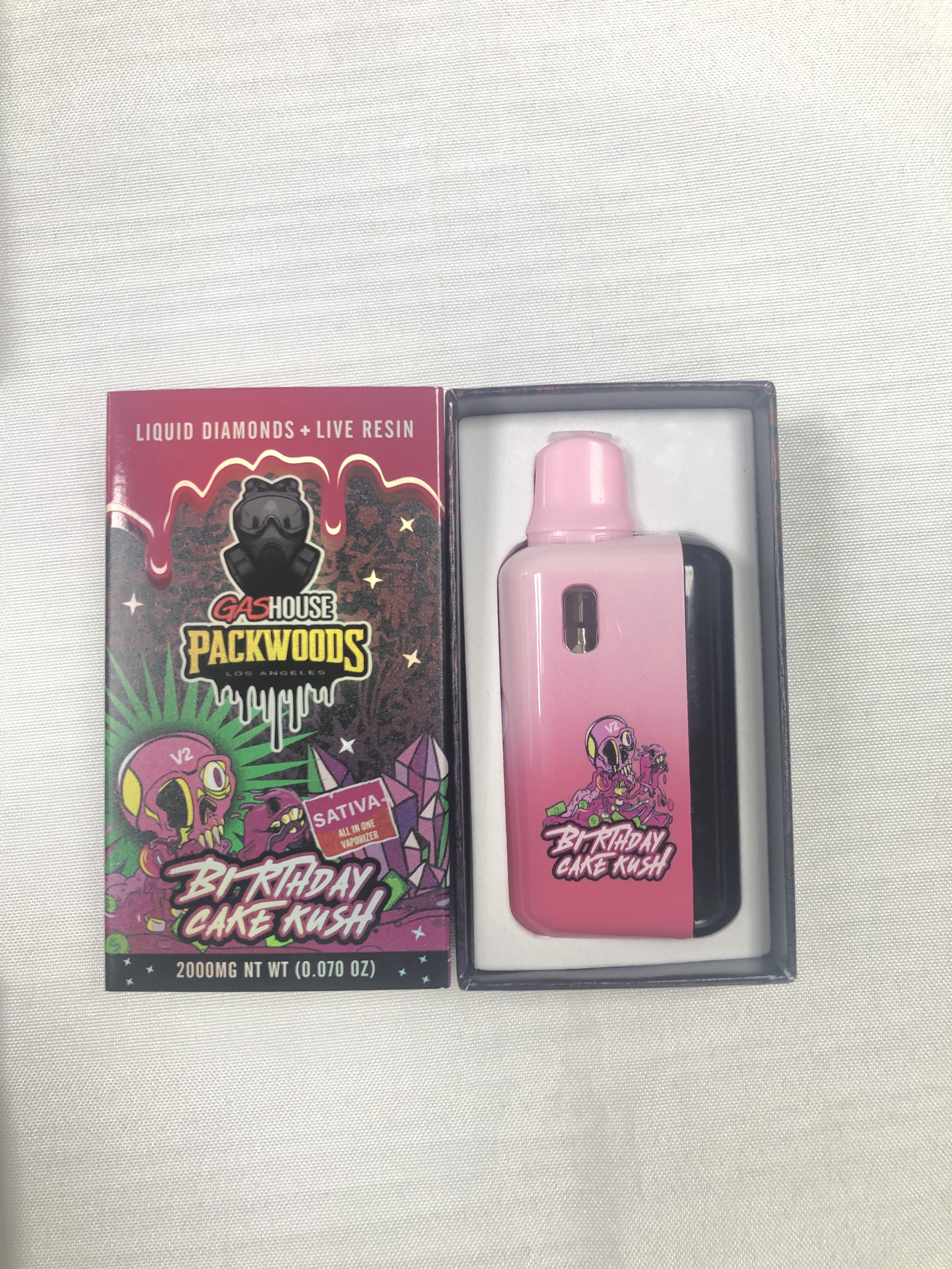 Gas House Packwoods V2 2ml 2g LED Screen Preheat 10 Flavor Disposable Empty Vape  Pen All in One USA Stock