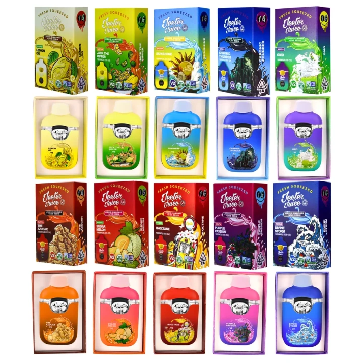 Jeeter Juice Disposable Vape Pens 1ml 1g 10 Flavors Rechargeable EU Stock Wholesale LED Display Screen