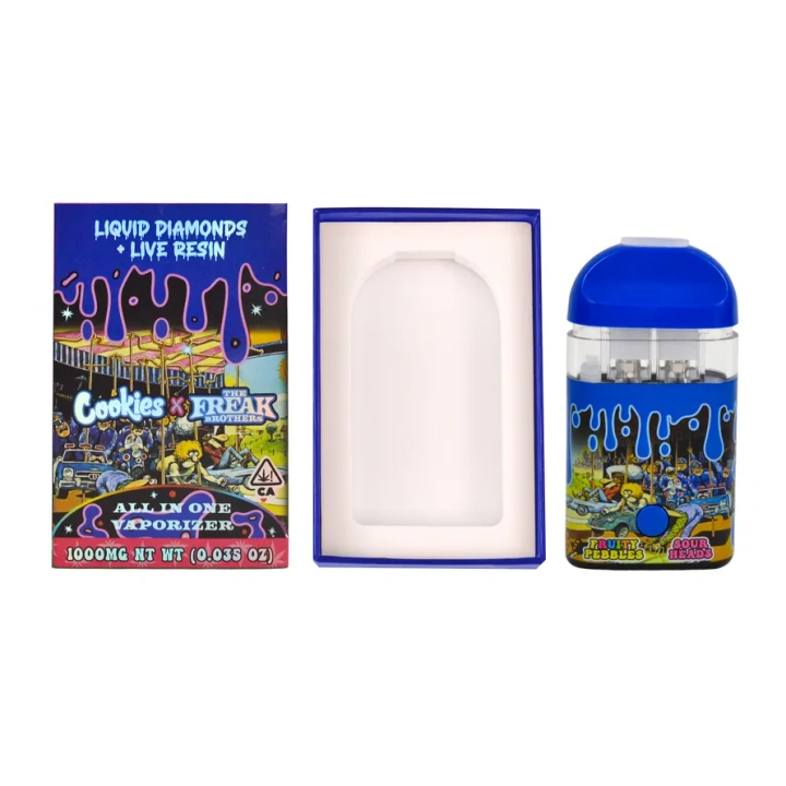 Cookies Freak Brother 0.5+0.5ml 1g Dual Chamber 10 Flavors Rechargeable Disposable Wholesale EU Stock Empty Vape Pen