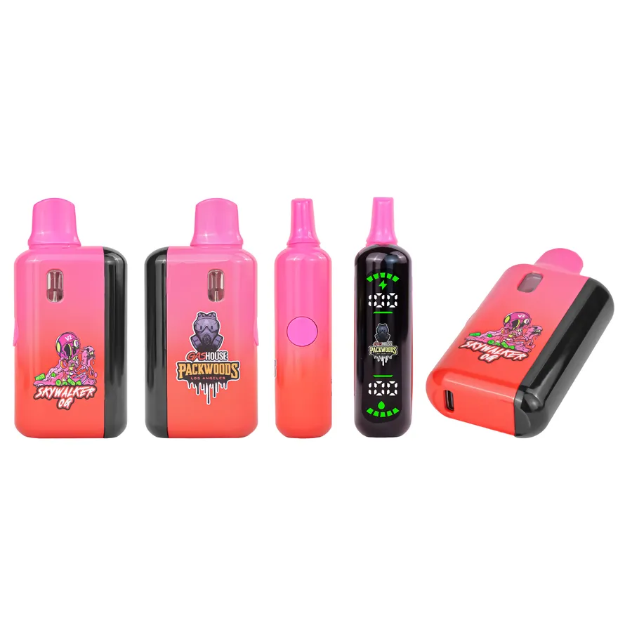 elf bar vape uk Gas House Packwoods V2 2ml 2g LED Screen Preheat 10 Flavor Disposable Empty Vape  Pen All
