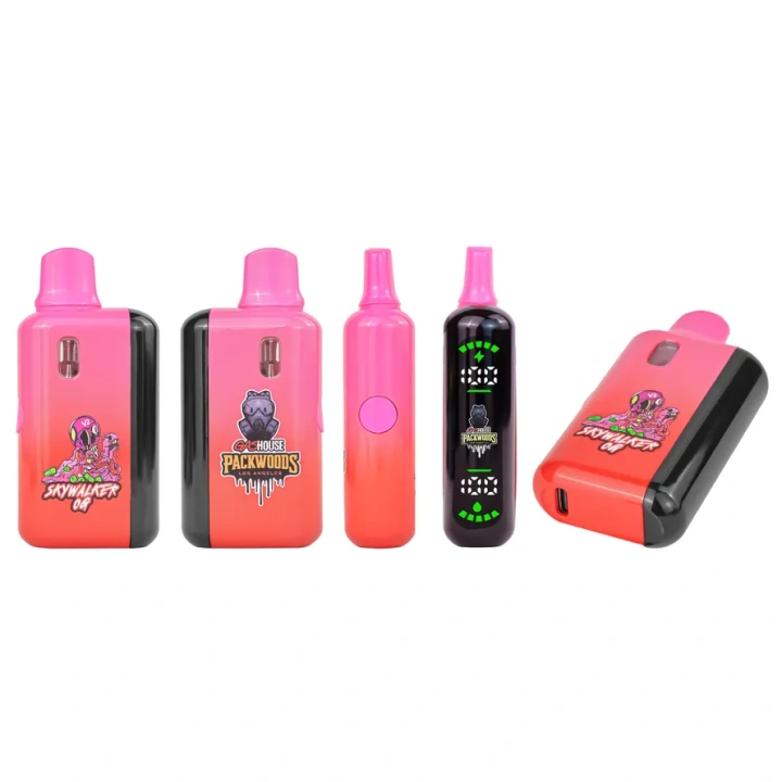 Gas House Packwoods New Flavors Digital Display Screen 2ml 2g Rechargeable Wholesale USA Stock Empty Disposable Vape Pen