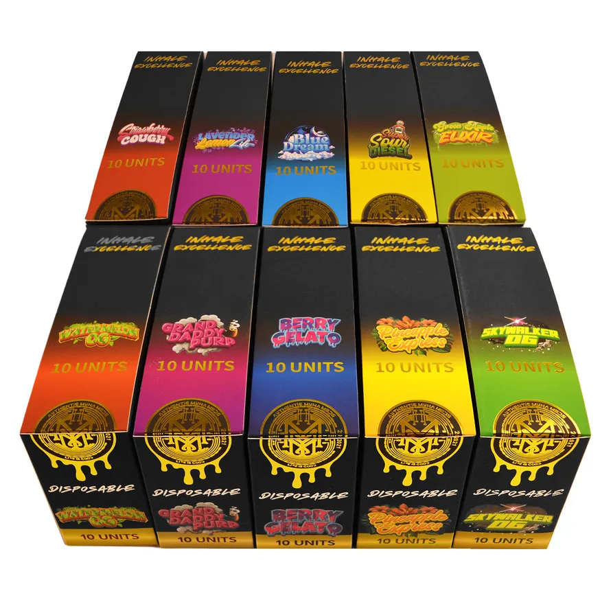 Muha Meds 2g 10 Flavors 100 Packs Rechargeable Empty USA Stock Disposable  Wholesale Vape Pens