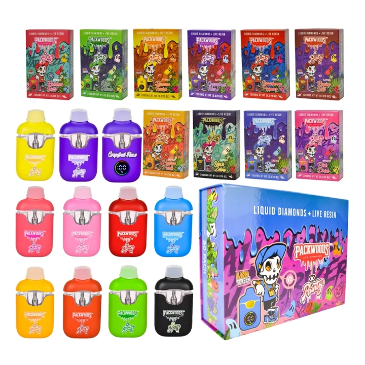 Packwoods Runtz 1ml 1g Rechargeable LED Display Screen Wholesale UK Stock Empty Disposable Vape Pen