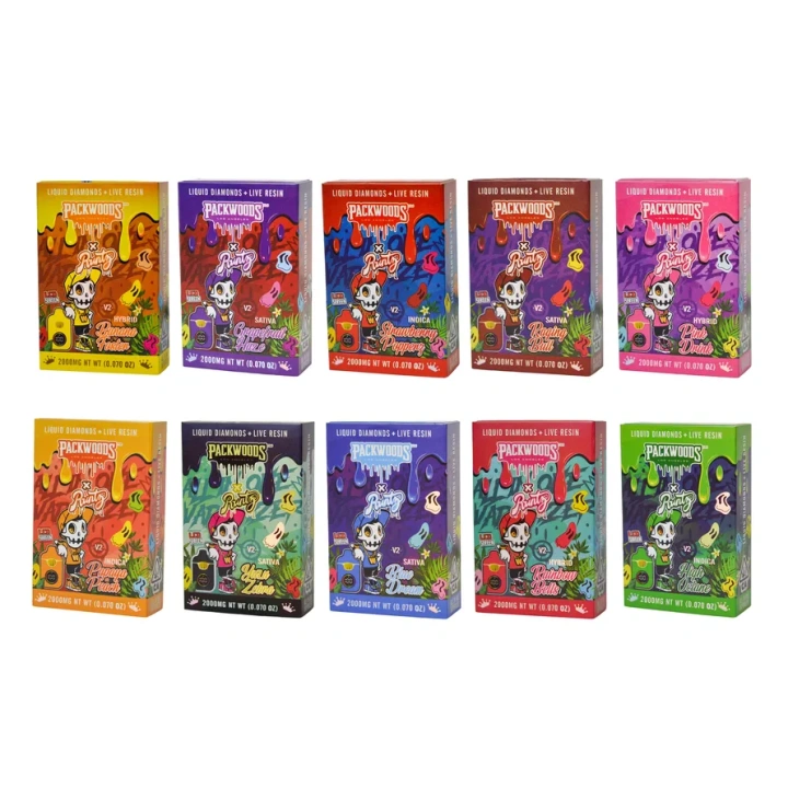 Packwoods Runtz 1ml 1g Rechargeable LED Display Screen Wholesale UK Stock Empty Disposable Vape Pen