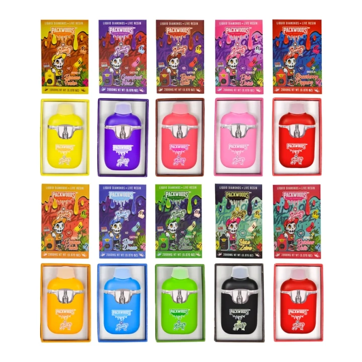 Packwoods Runtz 1ml 1g Rechargeable LED Display Screen Wholesale UK Stock Empty Disposable Vape Pen