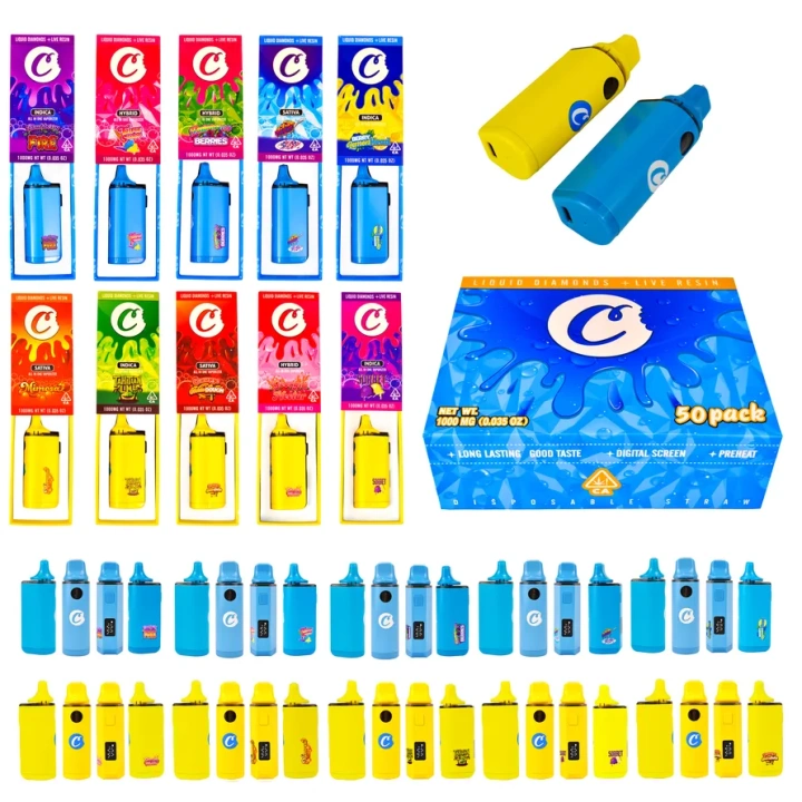 Cookies With LED Screen 1G 10 Flavors All in One Wholesale Empty Pen EU Stock Disposable Rechargeable Vape