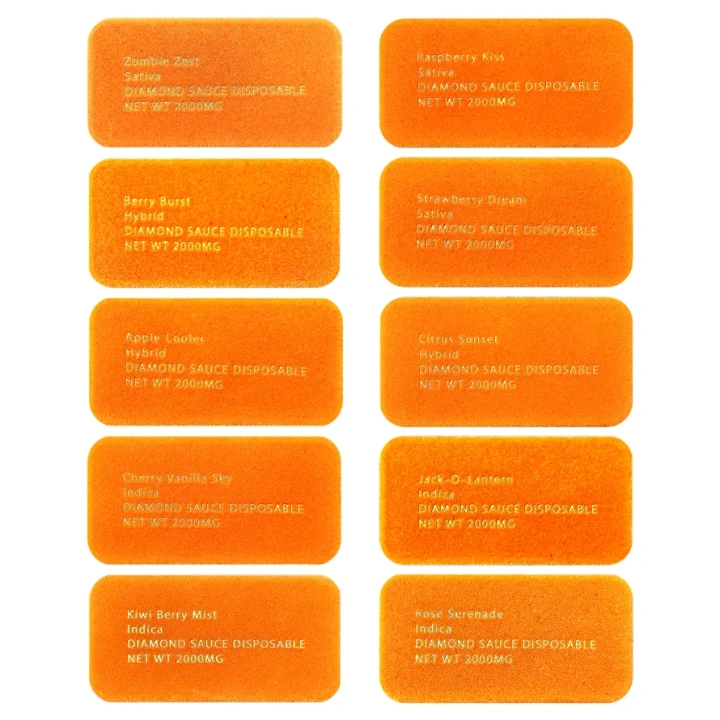 ACE Ultra Premium Orange Spring Edition 2g Disposable Rechargeable Battery USA Stock Wholesale Empty Vape Pen